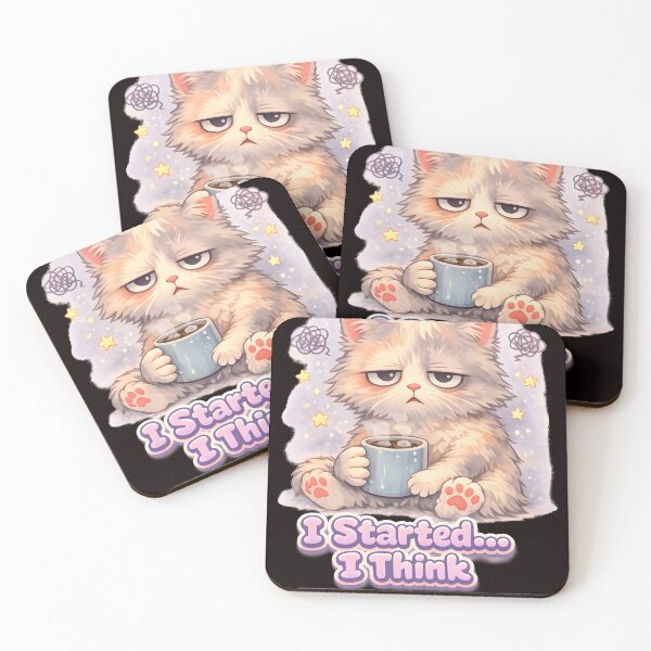 Item preview, Cold Coffee Cat – Cute Procrastination Mood  designed and sold by Rawecz Studio.