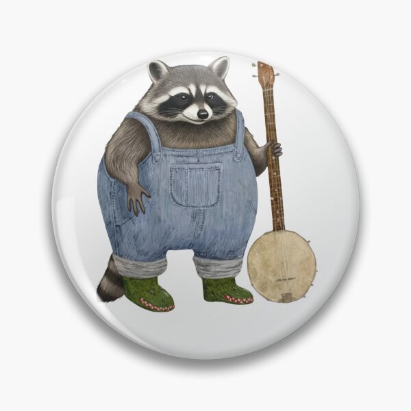 Item preview, Raccoon Playing Banjo designed and sold by krystalRomanart.