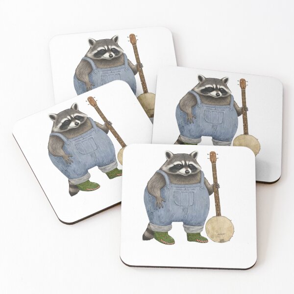 Item preview, Raccoon Playing Banjo designed and sold by krystalRomanart.