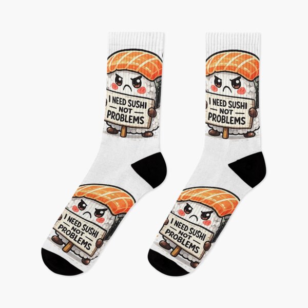 Item preview, Funny Sushi I Need Sushi Not Problems Kawaii Cartoon designed and sold by MarinaBlackArt.