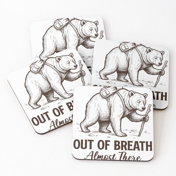 Item preview, Out Of Breath Hiking Bear Shirt, Funny Trail Hiking Design, Almost There Quote, Nature Lover Gift, Mountain Trek Tee designed and sold by TeeVerse27.