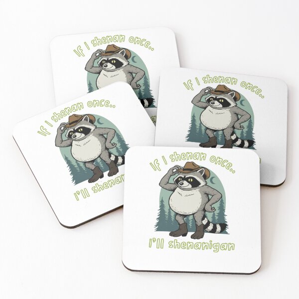 Item preview, If I Shenan Once, I’m Shenanigan Funny Raccoon Cowboy designed and sold by krystalRomanart.