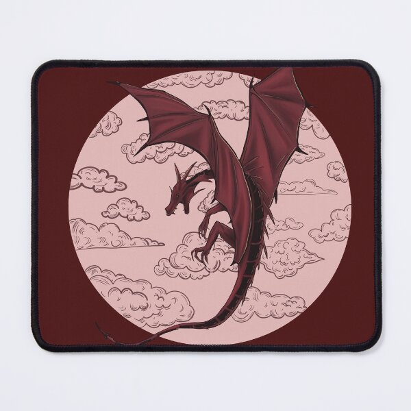 Item preview, Dragon in the Clouds - Pink & Red Version designed and sold by Sophie Elaina Designs.