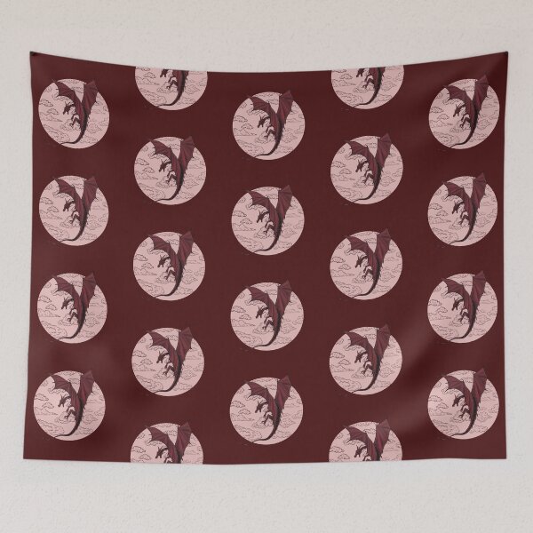 Item preview, Dragon in the Clouds - Pink & Red Version designed and sold by Sophie Elaina Designs.