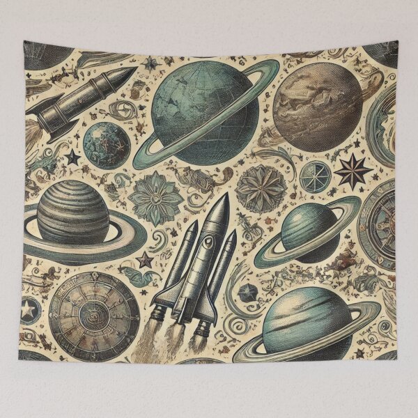 Item preview, space themed pattern designed and sold by TEEJAMBOREE.