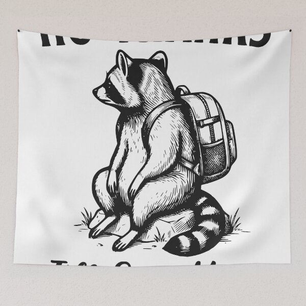 Item preview, No Thanks I’ll Stay Here Raccoon, Funny Introvert Quote, Camping Humor Design, Cute Avoiding Mood, Nature Lover Art designed and sold by TeeVerse27.