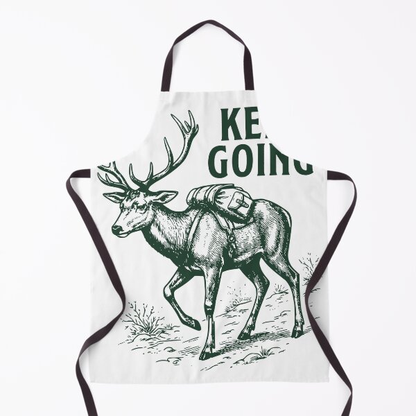 Item preview, Keep Going Deer Design, Motivational Nature Quote, Hiking Inspiration Art, Vintage Style Wildlife Illustration, Outdoor Adventure Theme designed and sold by TeeVerse27.