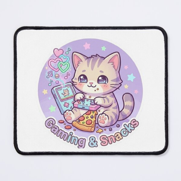 Item preview, Gaming & Snacks – Chill Gamer Cat designed and sold by Meowza Studio.