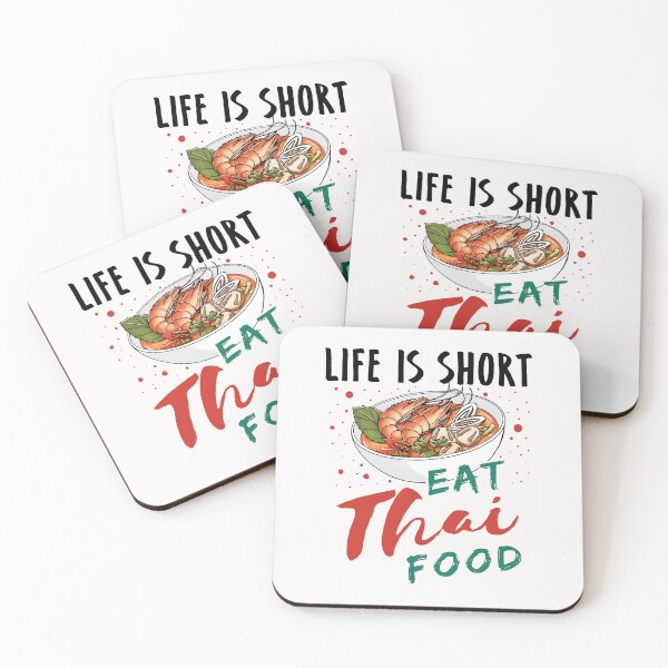 Item preview, La vida es corta Comer comida tailandesa designed and sold by jaygo.