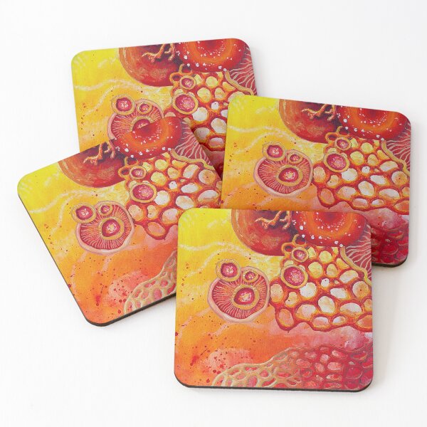 Item preview, Red Mushroom World I Red Fungi designed and sold by DanjaArt.