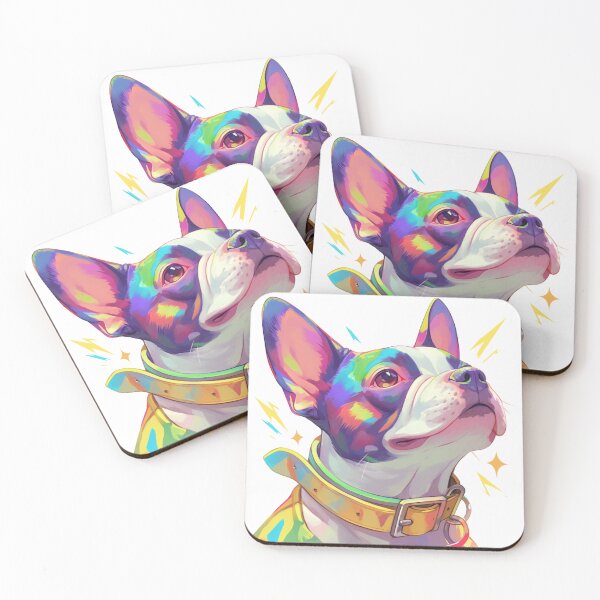 Item preview, Colorful Boston Terrier designed and sold by MendaciousMina.