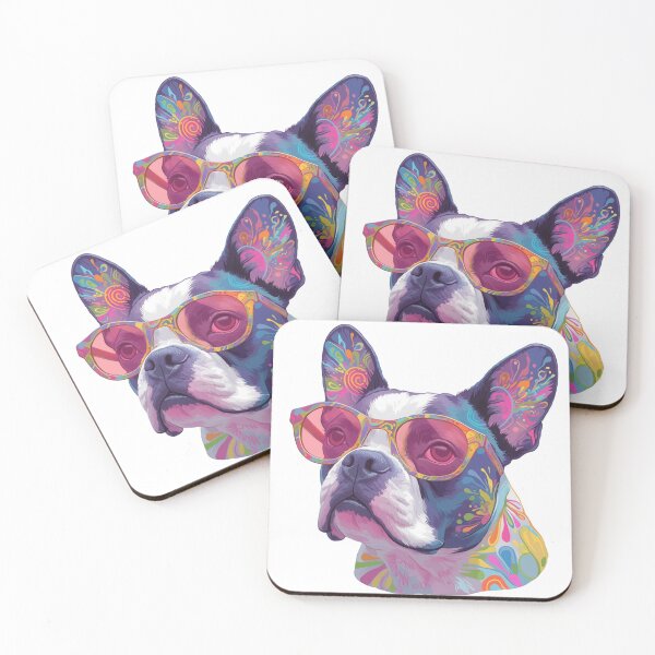 Item preview, Colorful Boston Terrier designed and sold by MendaciousMina.