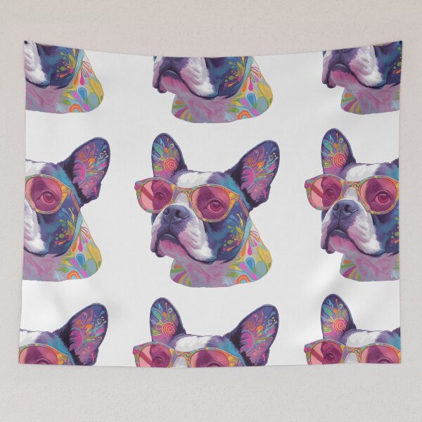 Item preview, Colorful Boston Terrier designed and sold by MendaciousMina.