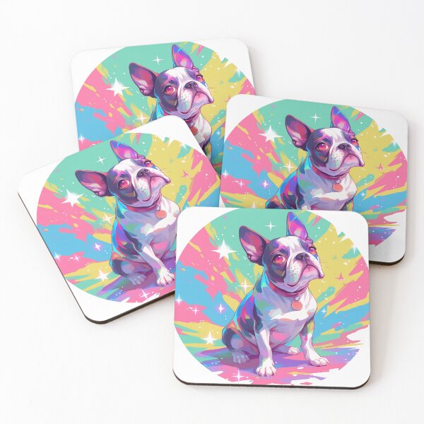 Item preview, Colorful Boston Terrier designed and sold by MendaciousMina.