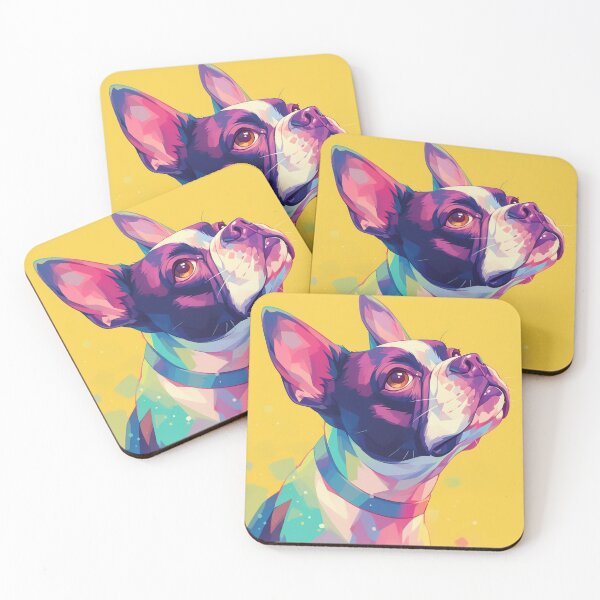 Item preview, Colorful Boston Terrier designed and sold by MendaciousMina.