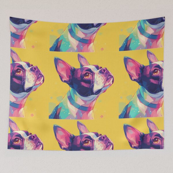 Item preview, Colorful Boston Terrier designed and sold by MendaciousMina.