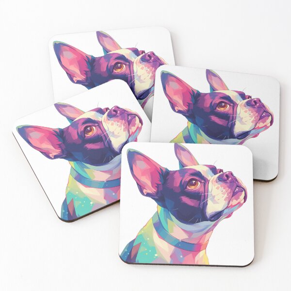 Item preview, Colorful Boston Terrier designed and sold by MendaciousMina.