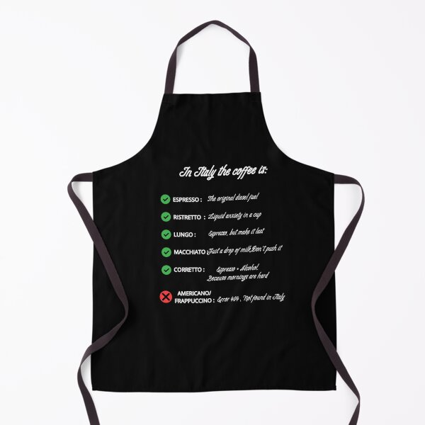 Item preview, Funny Italian Coffee Rules Checklist - Authentic Espresso vs Americano Black Version designed and sold by TheItaliandilemma.