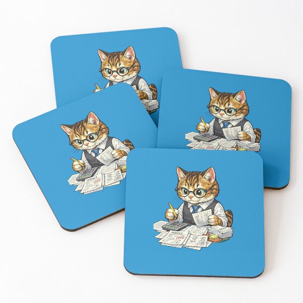 Item preview, Male Cat Accountant designed and sold by EverydayAnimals.