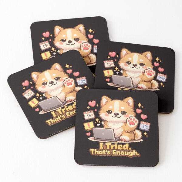 Item preview, Minimal Effort Dog – Cute Self‑Acceptance designed and sold by Rawecz Studio.