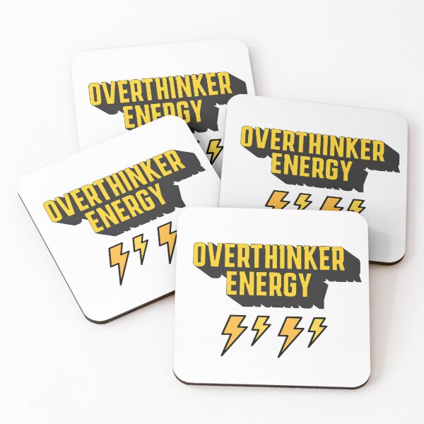 Item preview, Overthinker Energy Funny Relatable Bold Statement Gift designed and sold by Patina & Pixel.