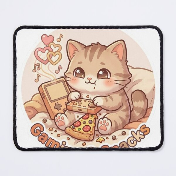 Item preview, Gaming & Snacks – Chill Gamer Cat designed and sold by Meowza Studio.