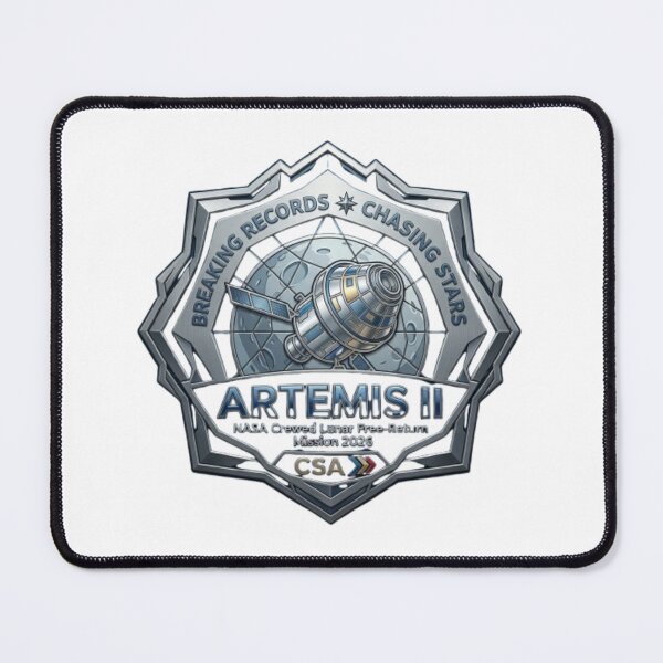 Item preview, Artemis II Mission Emblem 2026 - Metallic Cinematic Space Art designed and sold by Sticker Art Shop.