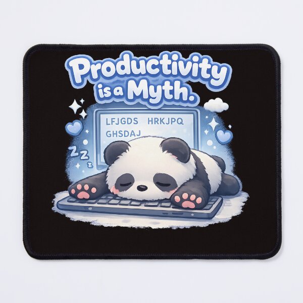 Item preview, Sleepy Panda Keyboard – Cute Anti‑Productivity designed and sold by Rawecz Studio.