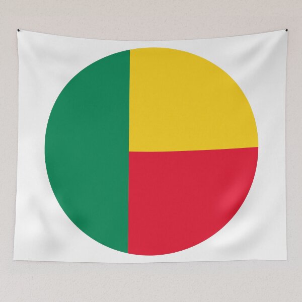 Item preview, Benin Round Flag Beninese Patriotic Heritage designed and sold by NTGUILTY.