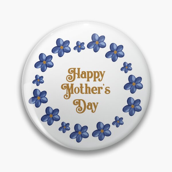 Item preview, Happy Mothers Day Blue Floral Elegant Vintage Design designed and sold by EL-Lebedenko.
