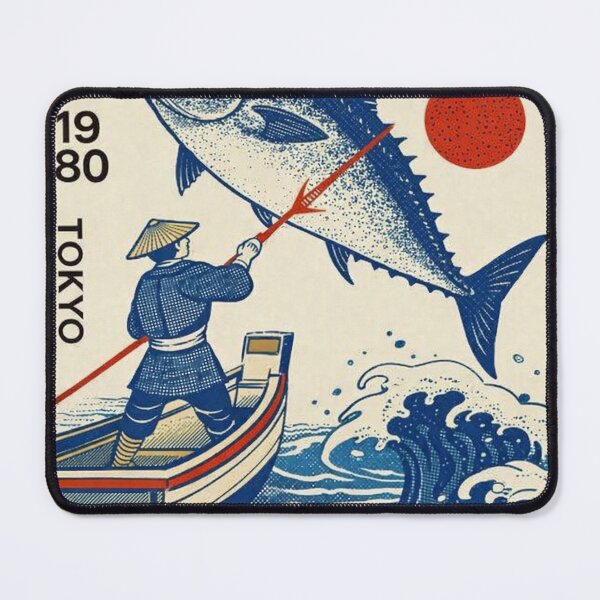 Item preview, Fisherman and Tuna Poster designed and sold by virelanox.