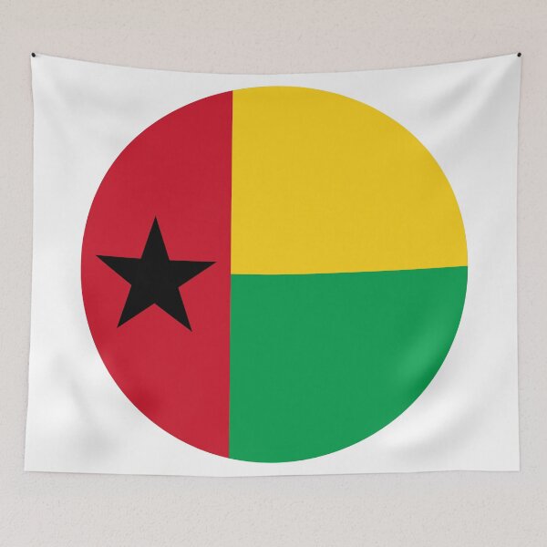 Item preview, Guinea-Bissau Round Flag Bissau-Guinean Patriotic Heritage designed and sold by NTGUILTY.