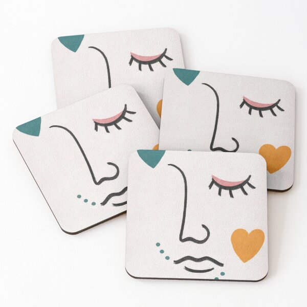 Item preview, Abstract Face with Hearts designed and sold by pirevona.