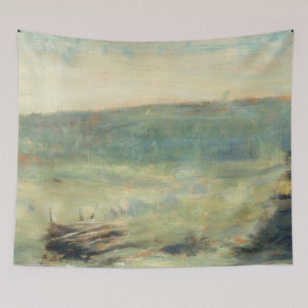 Item preview, Landscape at Saint Ouen by Georges Seurat: Minimalist Neo Impressionist Poster designed and sold by artofuniverse.