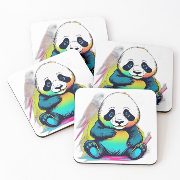 Item preview, Colorful Panda Illustration designed and sold by Bad7Wear.