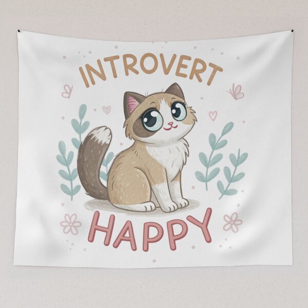 Item preview, Introvert Happy Cat designed and sold by Angellacelin.