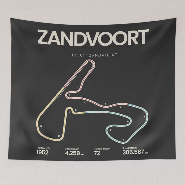 Item preview, Circuit Zandvoort | Dutch Grand Prix Motorsports Map designed and sold by aio.