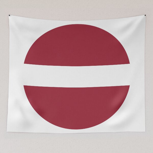 Item preview, Latvia Round Flag Latvian Patriotic Heritage designed and sold by NTGUILTY.