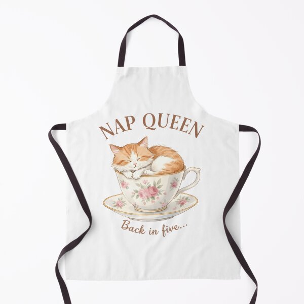 Item preview, Nap Queen Back in Five Cute Sleeping Cat Teacup Design. designed and sold by The-T-In-Retro.