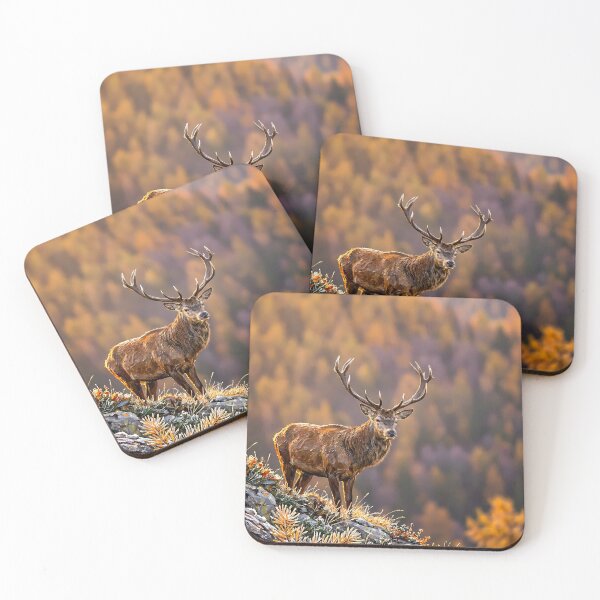 Item preview, Wanderlust Red Deer On Autumnal Ridge Peak designed and sold by Vista Atelier.