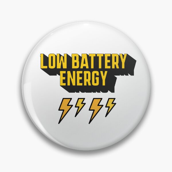 Item preview, Low Battery Energy Funny Relatable Bold Graphic Gift designed and sold by Patina & Pixel.
