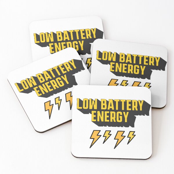 Item preview, Low Battery Energy Funny Relatable Bold Graphic Gift designed and sold by Patina & Pixel.