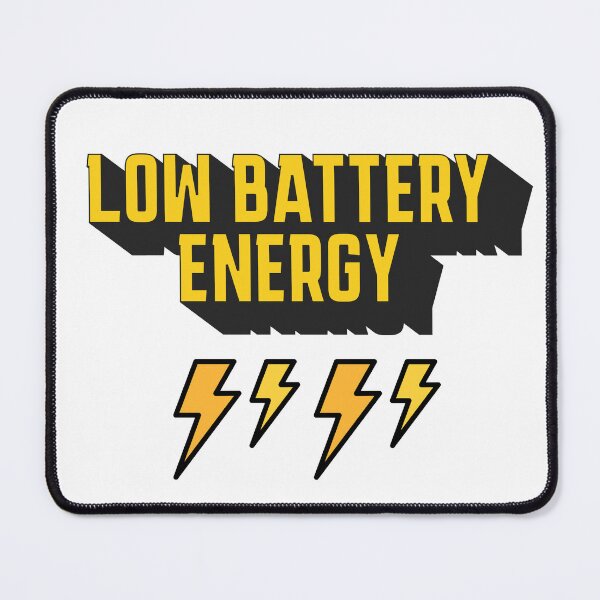 Item preview, Low Battery Energy Funny Relatable Bold Graphic Gift designed and sold by Patina & Pixel.