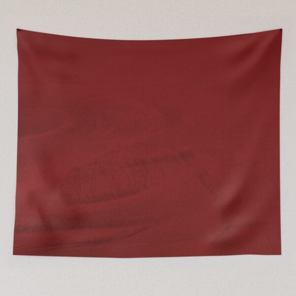 Item preview, Minimalist Deep Red Sand Dunes | Solid Crimson Desert Texture Art designed and sold by Midnight Veil Designs.