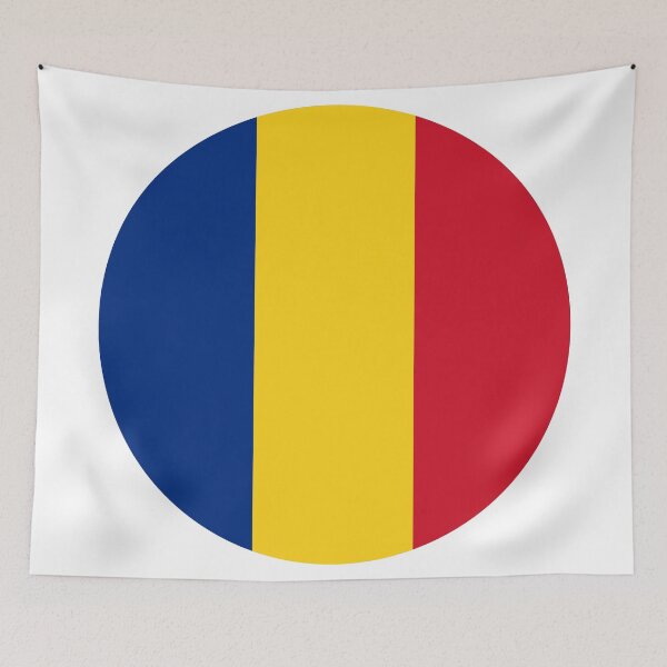 Item preview, Romania Round Flag Romanian Patriotic Heritage designed and sold by NTGUILTY.
