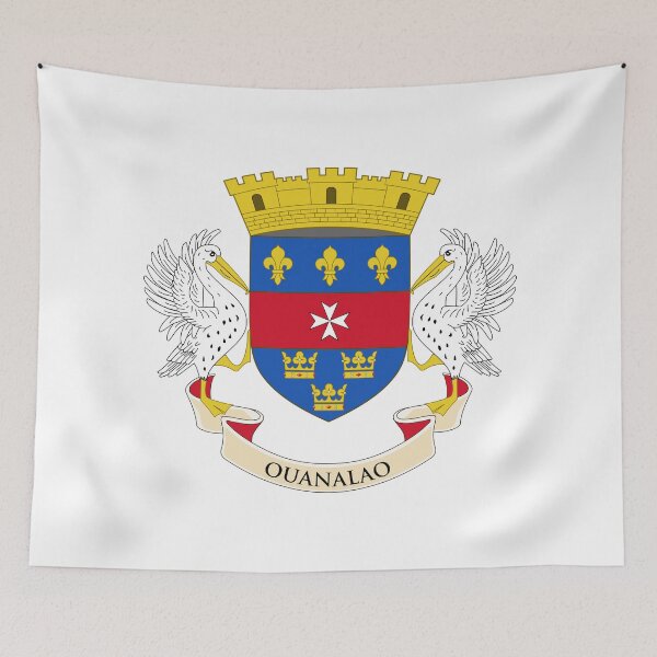 Item preview, Saint Barthelemy Round Flag St Barts Heritage designed and sold by NTGUILTY.