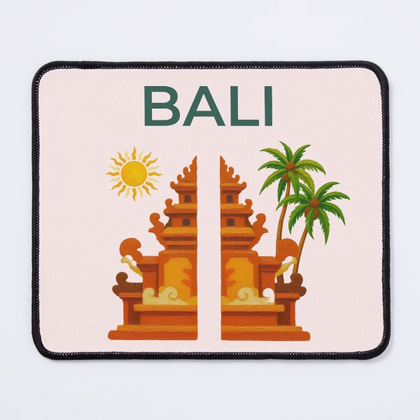 Item preview, Bali Temple Gate Palm Trees Painted Souvenir designed and sold by Inkworksbyshery.