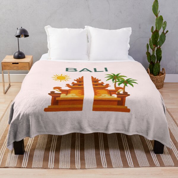 Item preview, Bali Temple Gate Palm Trees Painted Souvenir designed and sold by Inkworksbyshery.