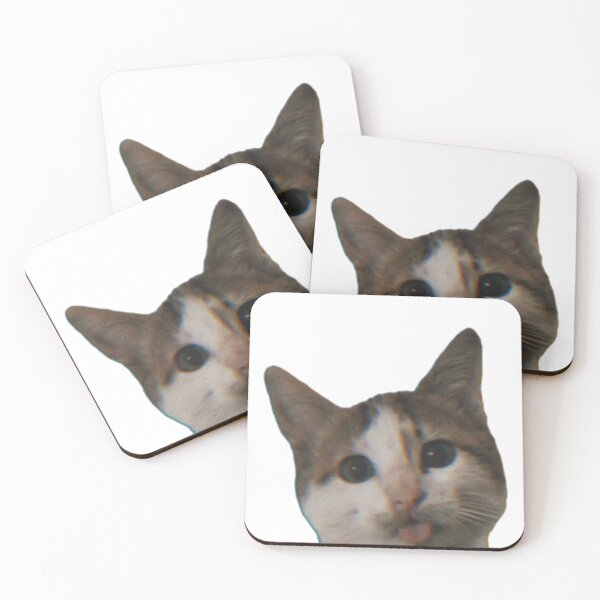 Item preview, Funny Cat Blep Face – Cute Meme Kitten Sticker designed and sold by Ace01st.