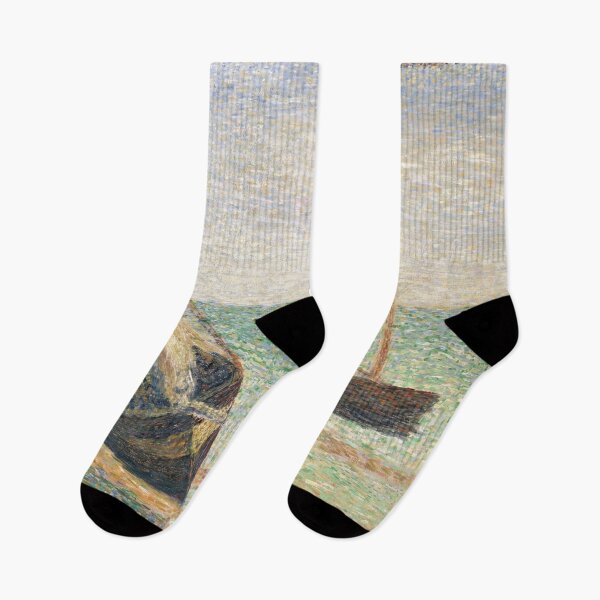 Item preview, Low Tide at Grandcamp by Georges Seurat: Neo Impressionist Coastal Poster designed and sold by artofuniverse.